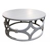 Armen Living Tuxedo Round Coffee Table