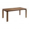 Treviso Mid-Century Extension Dining Table in Walnut Finish and Top - Anglled