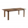 Treviso Mid-Century Extension Dining Table in Walnut Finish and Top - Table Extended
