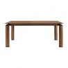 Treviso Mid-Century Extension Dining Table in Walnut Finish and Top - Front