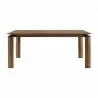 Treviso Mid-Century Extension Dining Table in Walnut Finish and Top - Front - Treviso Mid-Century Extension Dining Table in Walnut Finish and Top - Front