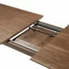 Treviso Mid-Century Extension Dining Table in Walnut Finish and Top - Extender Close-Up - Treviso Mid-Century Extension Dining Table in Walnut Finish and Top - Extender Close-Up