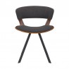 Armen Living Ulric Wood And Metal Modern Dining Room Accent Chair In Charcoal 02