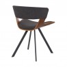 Armen Living Ulric Wood And Metal Modern Dining Room Accent Chair In Charcoal 05