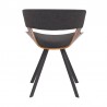 Armen Living Ulric Wood And Metal Modern Dining Room Accent Chair In Charcoal 04
