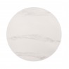 Venus 54" Round Mid-Century Modern White Marble Dining Table - Table Top