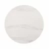 Venus 54" Round Mid-Century Modern White Marble Dining Table - Table Top - Venus 54" Round Mid-Century Modern White Marble Dining Table - Table Top
