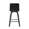 Armen Living Vienna Counter And Bar Height Barstool In Black Brushed Wood Finish With Gray Faux Leather  005