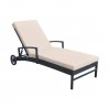 Armen Living Vida Outdoor Wicker Lounge Chair With Water Resistant Beige Fabric Cushion 1