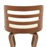 Armen Living Verne Swivel Cream Faux Leather and Walnut Wood Bar Stool Back Half - Armen Living Verne Swivel Cream Faux Leather and Walnut Wood Bar Stool Back Half