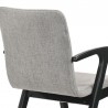 Armen Living Varde Mid-Century Gray Upholstered Dining Chairs In Black Finish 06
