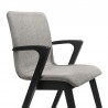 Armen Living Varde Mid-Century Gray Upholstered Dining Chairs In Black Finish 05