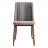 Armen Living Wade Mid-Century Dining Chair In Walnut Finish And Gray Fabric 04