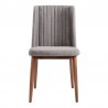 Armen Living Wade Mid-Century Dining Chair In Walnut Finish And Gray Fabric 04