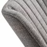 Wade Mid-Century Dining Chair in Walnut Finish and Gray Fabric - Seat Back Close-Up - Wade Mid-Century Dining Chair in Walnut Finish and Gray Fabric - Seat Back Close-Up