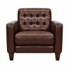 Armen Living Wesley Genuine Leather Power Footrest Tuxedo Arm Accent Chair 9