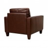 Armen Living Wesley Genuine Leather Power Footrest Tuxedo Arm Accent Chair 8