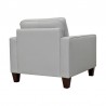 Armen Living Wesley Genuine Leather Power Footrest Tuxedo Arm Accent Chair 2
