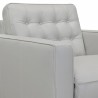 Armen Living Wesley Genuine Leather Power Footrest Tuxedo Arm Accent Chair 4