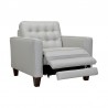 Armen Living Wesley Genuine Leather Power Footrest Tuxedo Arm Accent Chair 3