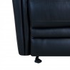 Wolfe Contemporary Recliner in Black Genuine Leather - Leg Close-Up