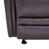 Wolfe Contemporary Recliner in Dark Brown Genuine Leather - Leg Close-Up