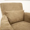 Baxton Studio Marquis Tan Microfiber Club Chair - Angled Close-up