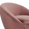 Yves Blush Velvet Swivel Accent Chair with Gold Base 5