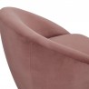 Yves Blush Velvet Swivel Accent Chair with Gold Base 4