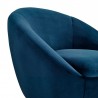Yves Navy Velvet Swivel Accent Chair with Gold Base 6