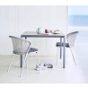 Cane-Line Lean Chair, Stackable,  White grey - Cane-Line Lean Chair, Stackable,  White grey