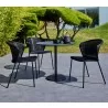 Cane-Line Lean Chair, Stackable, Lava grey set - Cane-Line Lean Chair, Stackable, Lava grey set