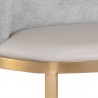 Sunpan Dover Counter Stool in Napa Stone-Polo Club Stone - Seat Closeup Angle