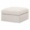 Essentials For Living Lena Modular Slipcover Ottoman - Front Side Angle - Essentials For Living Lena Modular Slipcover Ottoman - Front Side Angle