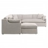 Essentials For Living Lena Modular Slipcover Ottoman - Side