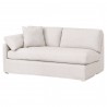 Lena Modular Slope Arm Slipcover 2-Seat 1-Left Arm Sofa - Bisque Espresso - Front Side Angle