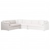 Lena Modular Slope Arm Slipcover 2-Seat 1-Left Arm Sofa - Bisque Espresso - With Set