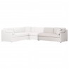 Lena Modular Slope Arm Slipcover 2-Seat 1-Right Arm Sofa - Bisque Espresso - With Set