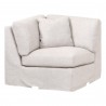Essentials For Living Lena Modular Slope Arm Slipcover Corner Chair - Front Side Angle
