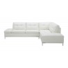 J&M Furniture Leonardo in  Right Hand Facing-Silver White Side View