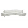 J&M Furniture Leonardo in Left / Right Hand Facing-Silver White Front View