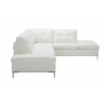 J&M Furniture Leonardo in Left / Right Hand Facing-Silver White Side View
