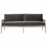 Essentials For Living Leone 84" Settee in Dark Dove Velvet - Front Angle - Essentials For Living Leone 84" Settee in Dark Dove Velvet - Front Angle