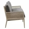 Essentials For Living Leone 84" Settee in Dark Dove Velvet - Side Angle - Essentials For Living Leone 84" Settee in Dark Dove Velvet - Side Angle