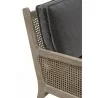 Essentials For Living Leone 84" Settee in Dark Dove Velvet - Side Closeup Angle - Essentials For Living Leone 84" Settee in Dark Dove Velvet - Side Closeup Angle