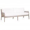 Essentials For Living Leone 84" Settee in LiveSmart Peyton-Pearl - Front Side Angle
