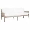 Essentials For Living Leone 84" Settee in LiveSmart Peyton-Pearl - Front Side Angle - Essentials For Living Leone 84" Settee in LiveSmart Peyton-Pearl - Front Side Angle