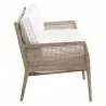 Essentials For Living Leone 84" Settee in LiveSmart Peyton-Pearl - Side Angle - Essentials For Living Leone 84" Settee in LiveSmart Peyton-Pearl - Side Angle