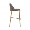 Sunpan Dover Barstool in Bravo Portabella-Sparrow Grey - Side Angle