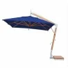 Bambrella Levante 2.5 x 3.5m (8.5 x 11.5) Rectangle Side Wind Bamboo Cantilever Umbrella - Blue - Bambrella Levante 2.5 x 3.5m (8.5 x 11.5) Rectangle Side Wind Bamboo Cantilever Umbrella - Blue